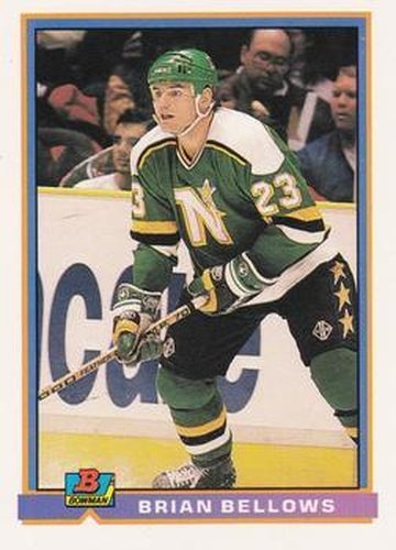 #129 Brian Bellows - Minnesota North Stars - 1991-92 Bowman Hockey