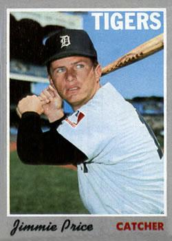 #129 Jimmie Price - Detroit Tigers - 1970 Topps Baseball