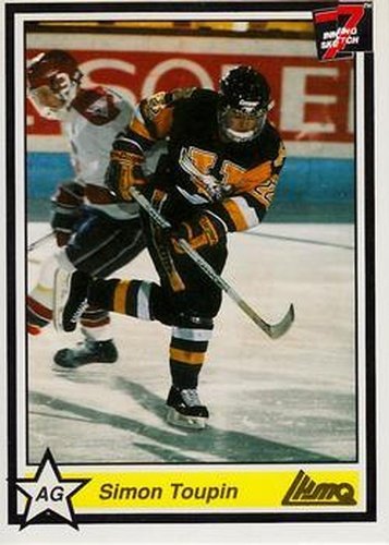 #129 Simon Toupin - Beauport Harfangs - 1990-91 7th Inning Sketch QMJHL Hockey