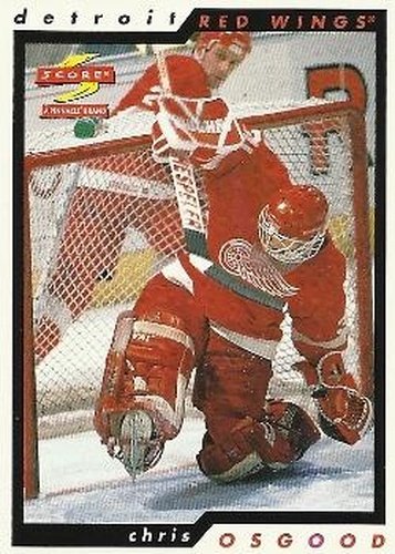 #129 Chris Osgood - Detroit Red Wings - 1996-97 Score Hockey