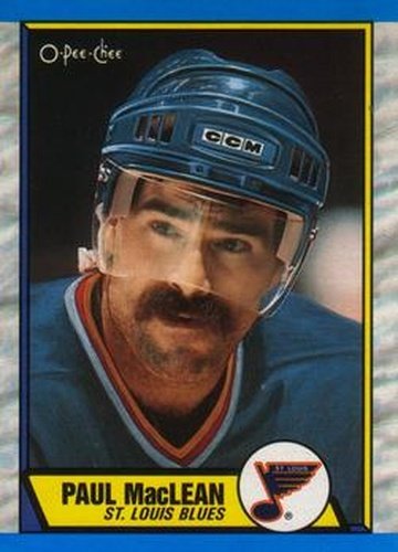 #129 Paul MacLean - St. Louis Blues - 1989-90 O-Pee-Chee Hockey