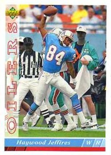 #129 Haywood Jeffires - Houston Oilers - 1993 Upper Deck Football
