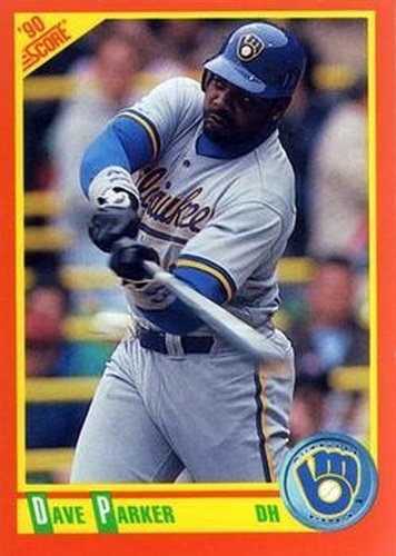 #12T Dave Parker - Milwaukee Brewers - 1990 Score Rookie & Traded Baseball