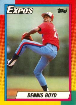 #12T Dennis Boyd - Montreal Expos - 1990 Topps Traded Baseball