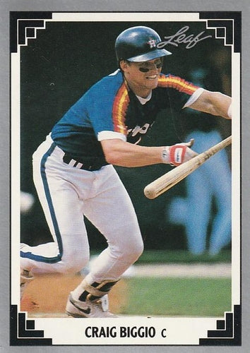 #12 Craig Biggio - Houston Astros - 1991 Leaf Baseball