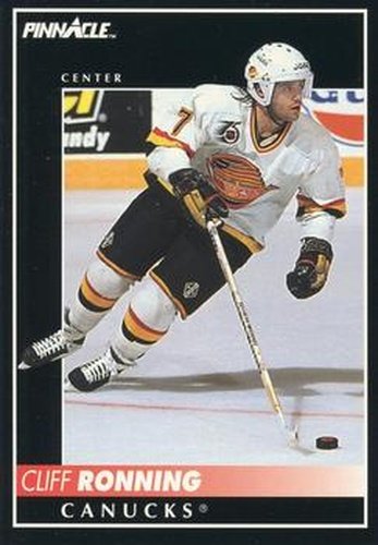 #12 Cliff Ronning - Vancouver Canucks - 1992-93 Pinnacle Canadian Hockey