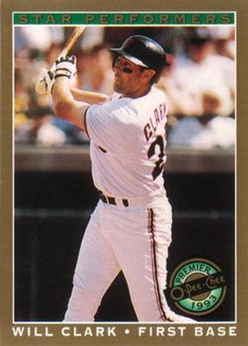 #12 Will Clark - San Francisco Giants - 1993 O-Pee-Chee Premier Baseball - Star Performers