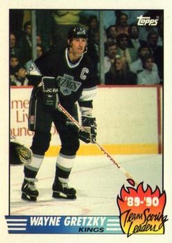 #12 Wayne Gretzky - Los Angeles Kings - 1990-91 Topps Hockey - Team Scoring Leaders
