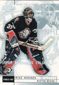#12 Mika Noronen / Martin Biron - Buffalo Sabres - 2002-03 Upper Deck Mask Collection Hockey