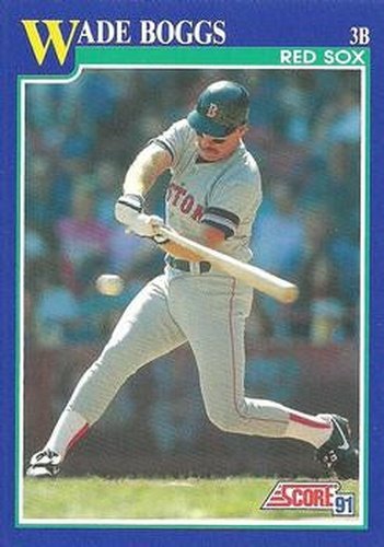 #12 Wade Boggs - Boston Red Sox - 1991 Score Baseball