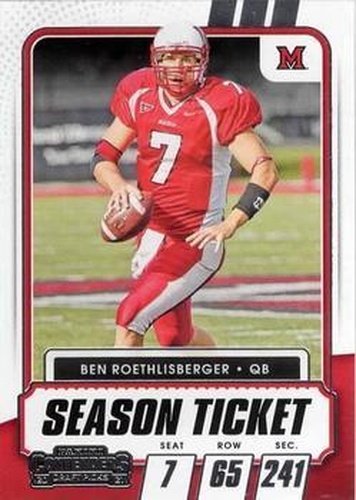 #12 Ben Roethlisberger - Miami Ohio RedHawks - 2021 Panini Contenders Draft Picks Football