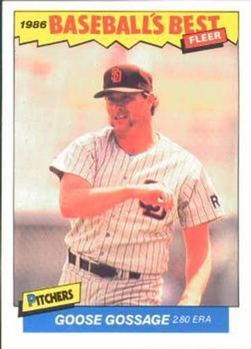 #12 Goose Gossage - San Diego Padres - 1986 Fleer Baseball's Best Sluggers vs. Pitchers Baseball