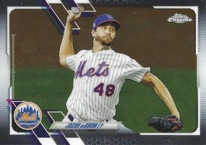 #12 Jacob deGrom - New York Mets - 2021 Topps Chrome Baseball