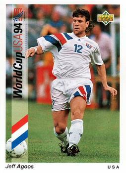#12 Jeff Agoos - USA - 1993 Upper Deck World Cup Preview English/Spanish Soccer