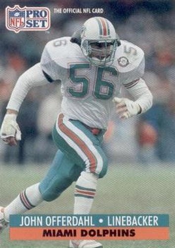 #212 John erdahl - Miami Dolphins - 1991 Pro Set Football