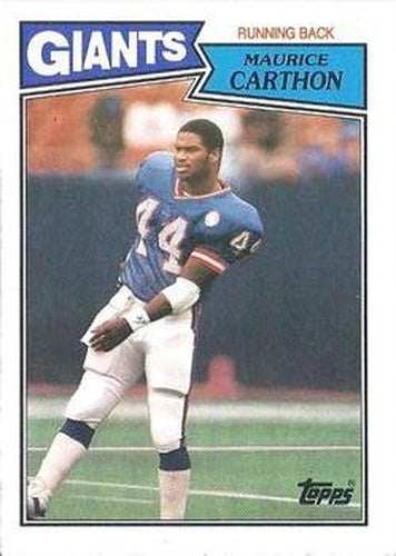 #12 Maurice Carthon - New York Giants - 1987 Topps Football