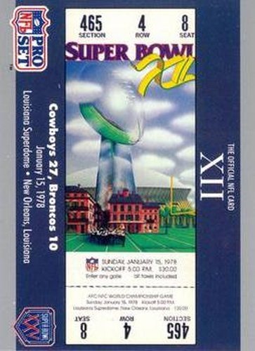 Super Bowl XII Game Program: Dallas Cowboys vs. Denver Broncos - MINT State  - PSA Graded Vintage Baseball, Football, and Basketball Cards