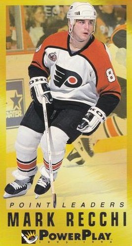 #12 Mark Recchi - Philadelphia Flyers - 1993-94 Fleer PowerPlay Hockey - Point Leaders