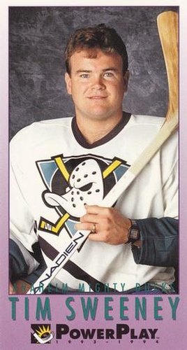 #12 Tim Sweeney - Anaheim Mighty Ducks - 1993-94 Fleer PowerPlay Hockey