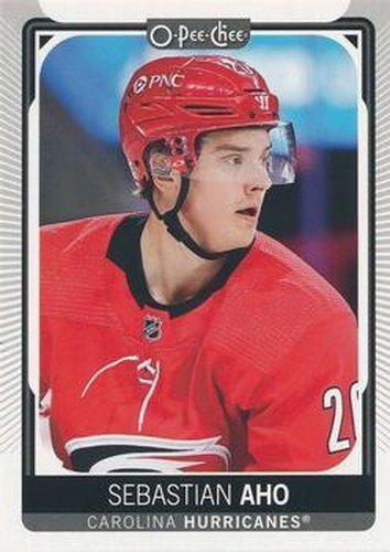 #12c Sebastian Aho - Head Shot - Carolina Hurricanes - 2021-22 O-Pee-Chee Hockey