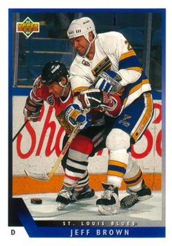 #130 Jeff Brown - St. Louis Blues - 1993-94 Upper Deck Hockey