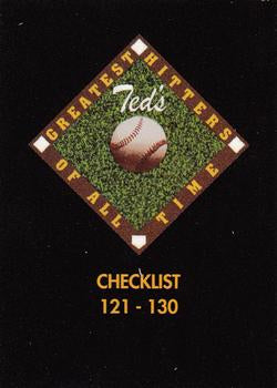#130 Checklist - 1993 Ted Williams Baseball