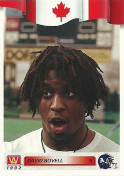#130 David Bovell - Toronto Argonauts - 1992 All World CFL Football