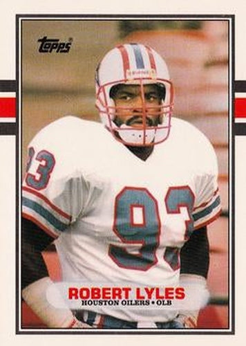 #130T Robert Lyles - Houston Oilers - 1989 Topps Traded Football