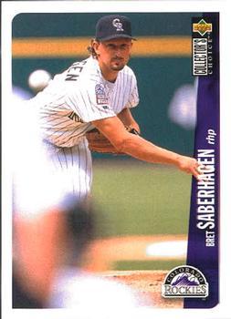 #130 Bret Saberhagen - Colorado Rockies - 1996 Collector's Choice Baseball
