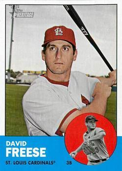 #130 David Freese - St. Louis Cardinals - 2012 Topps Heritage Baseball