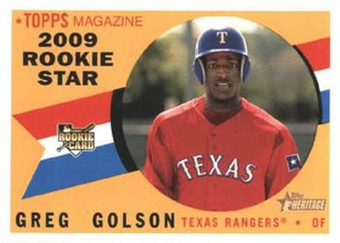 #130 Greg Golson - Texas Rangers - 2009 Topps Heritage Baseball