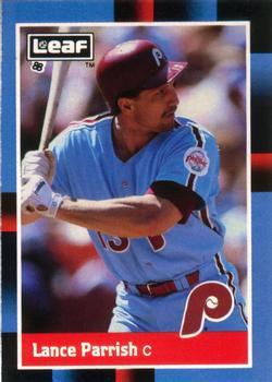 #130 Lance Parrish - Philadelphia Phillies - 1988 Leaf Baseball