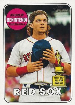 #130b Andrew Benintendi - Boston Red Sox - 2018 Topps Heritage Baseball