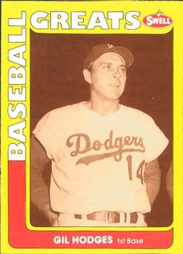 #131 Gil Hodges - Los Angeles Dodgers - 1991 Swell Baseball Greats