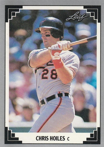 #131 Chris Hoiles - Baltimore Orioles - 1991 Leaf Baseball