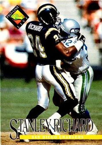 #131 Stanley Richard - San Diego Chargers - 1994 Pro Line Live Football
