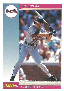 #131 Sid Bream - Atlanta Braves - 1992 Score Baseball