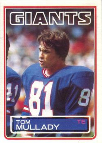 #131 Tom Mullady - New York Giants - 1983 Topps Football