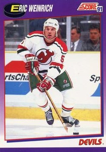 #131 Eric Weinrich - New Jersey Devils - 1991-92 Score American Hockey