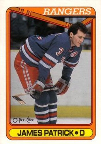 #131 James Patrick - New York Rangers - 1990-91 O-Pee-Chee Hockey