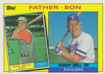 #131 Gus Bell / Buddy Bell F&S - Cincinnati Reds / Texas Rangers - 1985 Topps Baseball