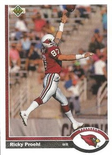 #132 Ricky Proehl - Phoenix Cardinals - 1991 Upper Deck Football