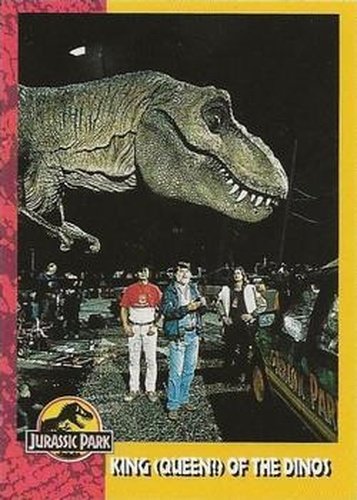 #132 King Queen? of the Dinos - 1993 Topps Jurassic Park