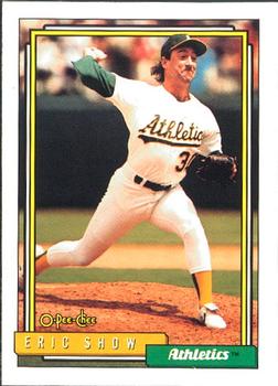 #132 Eric Show - Oakland Athletics - 1992 O-Pee-Chee Baseball
