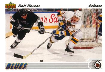 #132 Scott Stevens - St. Louis Blues - 1991-92 Upper Deck Hockey