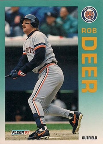 #132 Rob Deer - Detroit Tigers - 1992 Fleer Baseball
