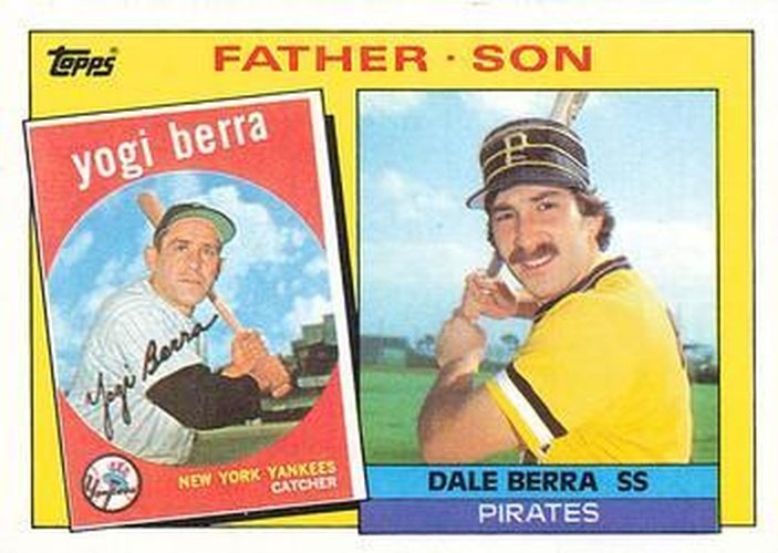 #132 Yogi Berra / Dale Berra F&S - New York Yankees / Pittsburgh Pirates - 1985 Topps Baseball