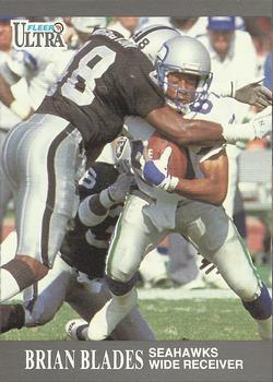 #132 Brian Blades - Seattle Seahawks - 1991 Ultra Football