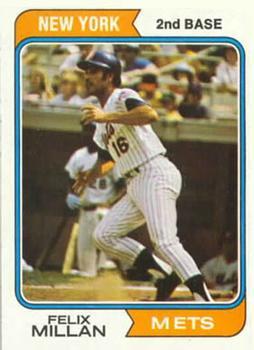 #132 Felix Millan - New York Mets - 1974 Topps Baseball