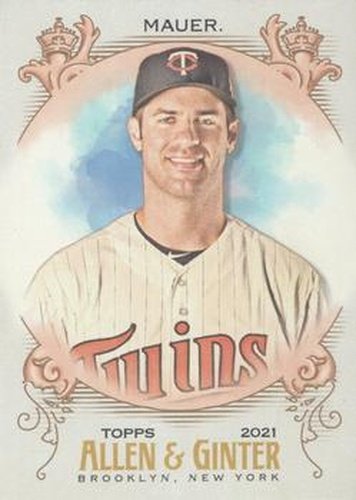 #132 Joe Mauer - Minnesota Twins - 2021 Topps Allen & Ginter Baseball